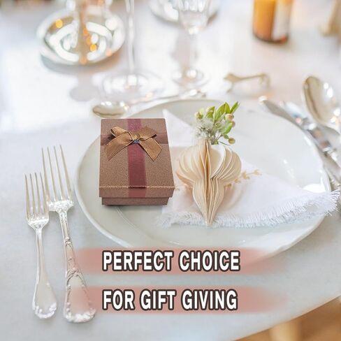 Cheriswelry 12Pcs Gift Wrap Boxes with Lids 3.54"x2.68" Pink Gift Box for Valentines Wedding Party Christmas Decoration Necklace Bracelet Earring Ring Jewelry Display in Kuwait