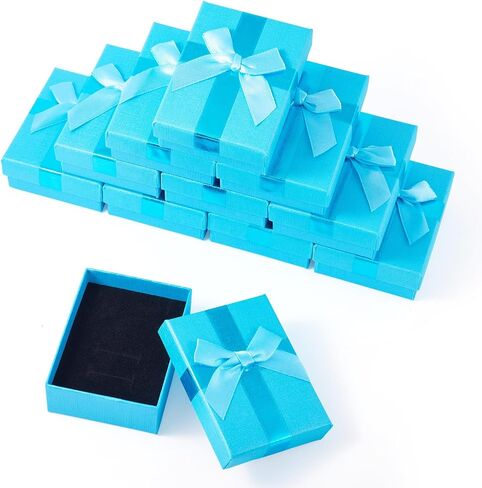 Cheriswelry 12Pcs Gift Wrap Boxes with Lids 3.54"x2.68" Pink Gift Box for Valentines Wedding Party Christmas Decoration Necklace Bracelet Earring Ring Jewelry Display in Kuwait