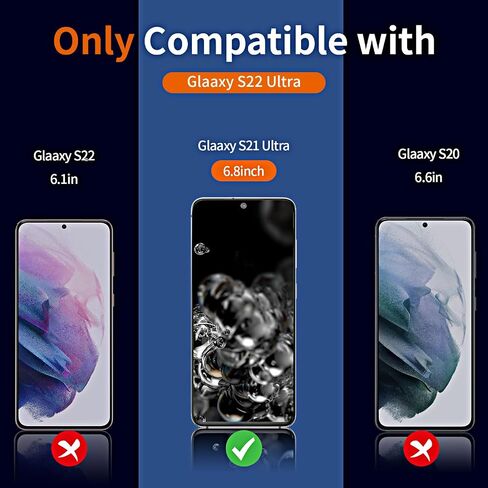 2 Pack Privacy Screen Protector for Samsung Galaxy S21 Ultra[Not Glass], Anti-spy Flexible TPU Screen Protector, Support Fingerprint 3D Curved Full Coverage in Saudi Arabia