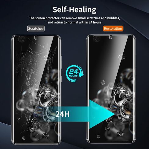 2 Pack Privacy Screen Protector for Samsung Galaxy S21 Ultra[Not Glass], Anti-spy Flexible TPU Screen Protector, Support Fingerprint 3D Curved Full Coverage in Saudi Arabia