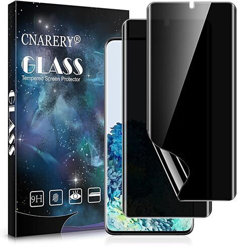 2 Pack Privacy Screen Protector for Samsung Galaxy S21 Ultra[Not Glass], Anti-spy Flexible TPU Screen Protector, Support Fingerprint 3D Curved Full Coverage in Saudi Arabia