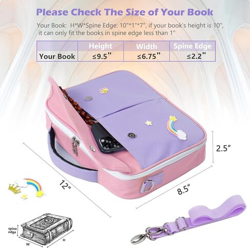 Aplufine Bible Case for Girls-Bible Covers for Boys-Bible Bags and Totes-Large Bible Cover With Shoulder Strap, Multiple Pockets for Highlighters, Notes, Pens, Book Gift for Boys, Girls, Teens in Saudi Arabia