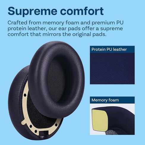 MMOBIEL Ear Pads Replacement for Beats Studio Pro Wireless Noise Cancelling Headphones Memory Foam and Protein PU Ear Pad Cushions – Noise Isolation Earpads Replacement – Black in Kuwait