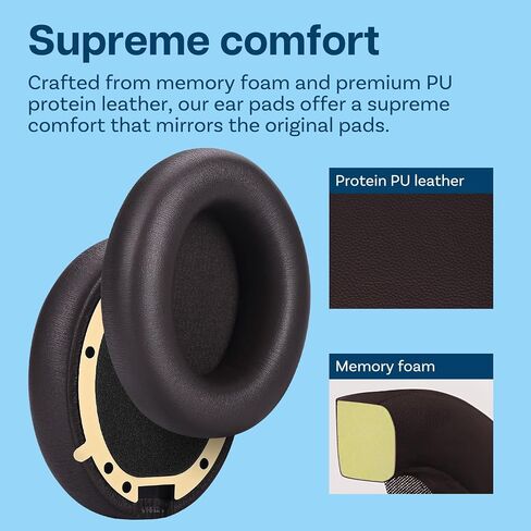 MMOBIEL Ear Pads Replacement for Beats Studio Pro Wireless Noise Cancelling Headphones Memory Foam and Protein PU Ear Pad Cushions – Noise Isolation Earpads Replacement – Black in Kuwait