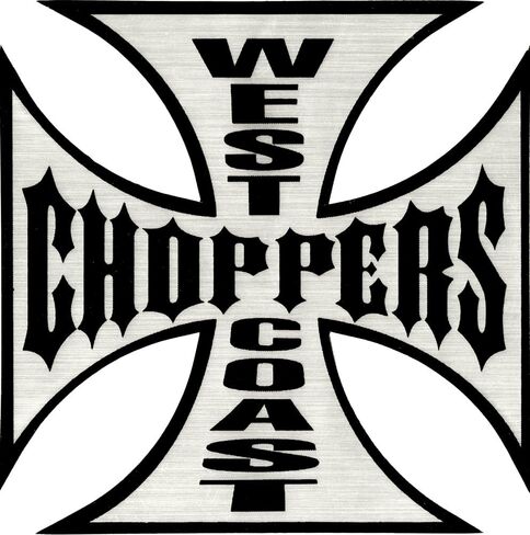 Chrome Iron Cross Sticker - Biker - Indoor - Living Room / Home Office in Saudi Arabia