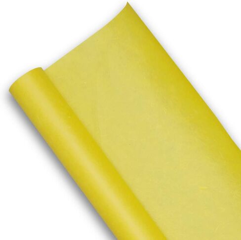 O-Bang JI ، لفة الورق Hanji Colered ، ملمس الألياف الطبيعية Unyong / 45gsm ، 21.3 "× 590" / ورقة التوت التقليدية الكورية (أصفر) in Kuwait