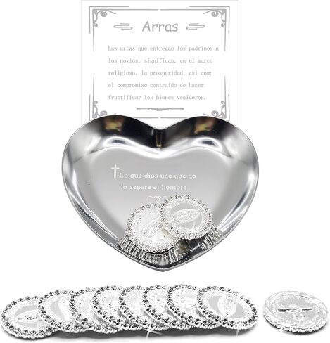 Arras Para Boda Catolica, Wedding Arras Coins, Accessories for Catholic Wedding Ceremony Gifts (Silver) in Kuwait
