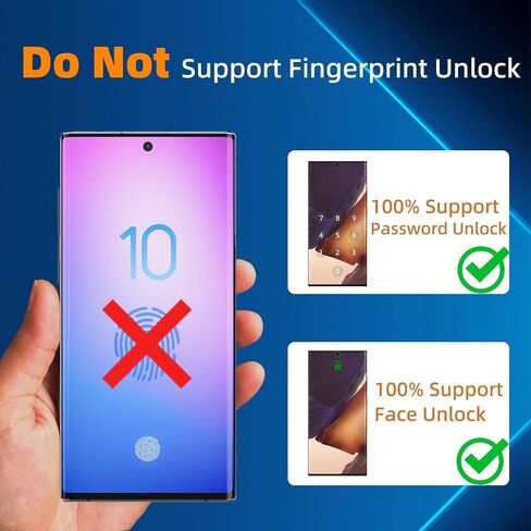 (2 Pack Privacy Screen Protector For Samsung Galaxy Note 20 ultra 6.9 Inch (Support Fingerprint unlock) Anti-Spy 9H Full Edge Coverage Tempered Glass Film Black in Saudi Arabia
