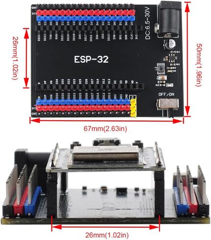 ESP32 Expansion Board, ESP32-IO Sensor Expansion Shield for DIYmall ESP32-WROOM-32 ESP32 Development Board in Saudi Arabia