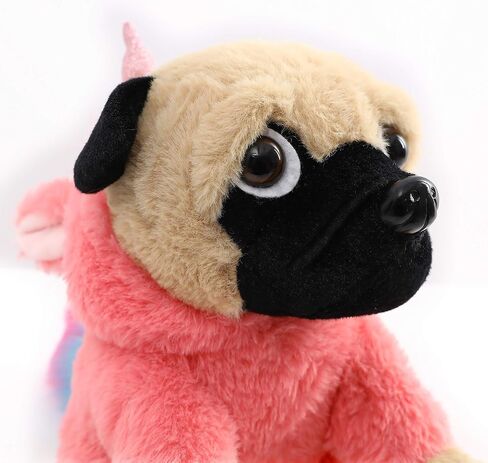 PUG UNICORN محشو بالحيوان كلب الصلصال يرتدي زي أزياء يونيكورن بوج يرتدي ملابس جميلة مضحك أحادي القرن للألعاب in Kuwait