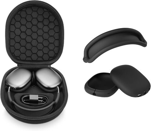 Yinke Smart Case for AirPods Max Headphones Supports Sleep Mode, with AirPods Max Silicone Case Cover Anti-Scratch Accessories, Portable Hard Organizer in Saudi Arabia