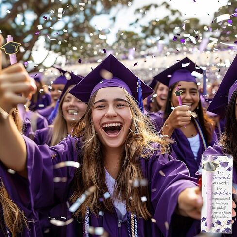 20 مجموعة التخرج فئة قلم الحبر من 2025 هدايا التخرج السائبة قبعة قلم الحفل مع بطاقات تحفيز تحفيزية حفلات الحفلة للمدرسة الثانوية كلية الجامعة (الأرجواني) in Kuwait