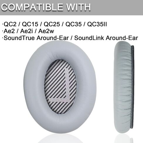 Ear Pads for Bose Quiet Comfort 35 Soft Protein Leather Replacement Earpads Ear Cushions Ear Pad for Bose QC 45/35 / 25/15 QC2 / Ae2 / Ae2i / Ae2W / Sound Link/Sound True (QC35-Khaki&Blue) in Kuwait