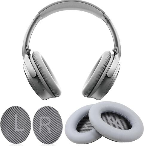 Ear Pads for Bose Quiet Comfort 35 Soft Protein Leather Replacement Earpads Ear Cushions Ear Pad for Bose QC 45/35 / 25/15 QC2 / Ae2 / Ae2i / Ae2W / Sound Link/Sound True (QC35-Khaki&Blue) in Kuwait