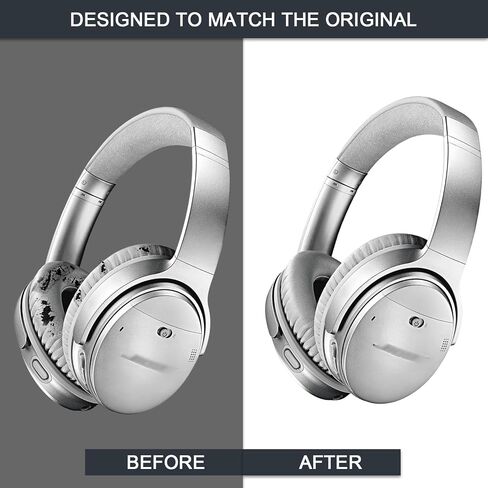 Ear Pads for Bose Quiet Comfort 35 Soft Protein Leather Replacement Earpads Ear Cushions Ear Pad for Bose QC 45/35 / 25/15 QC2 / Ae2 / Ae2i / Ae2W / Sound Link/Sound True (QC35-Khaki&Blue) in Kuwait