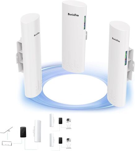 Point to Multipoint Outdoor Starlink Internet Long Range Wireless Bridge for Starlink Gen 3 Router, Starlink WiFi Extender, IP65 Waterproof, 5.8GHz 100Mbps 3 KM with 16dBi High Gain Antenna(3Pack) in Kuwait