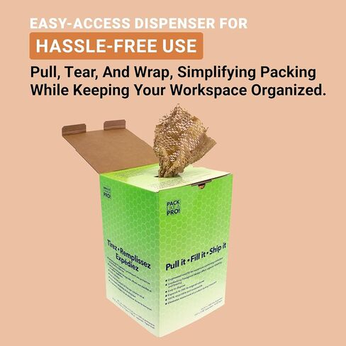 AVIDITI Honeycomb Packing Paper 12" W x 1700' L | Eco-Friendly Wrapping & Packaging Paper Supplies for Moving, Storage & Shipping, Comparable to Bubble Wrap & Newsprint Packing Paper Sheets in Saudi Arabia