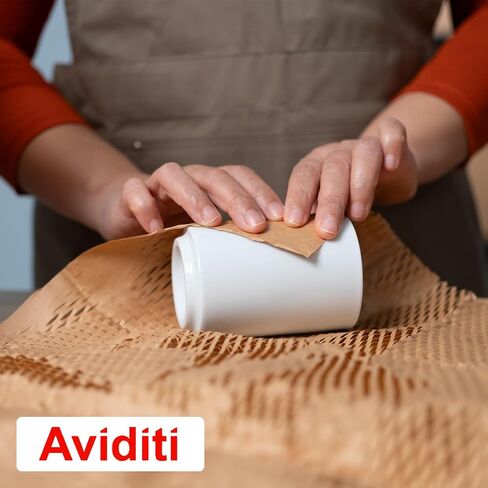 AVIDITI Honeycomb Packing Paper 12" W x 1700' L | Eco-Friendly Wrapping & Packaging Paper Supplies for Moving, Storage & Shipping, Comparable to Bubble Wrap & Newsprint Packing Paper Sheets in Saudi Arabia