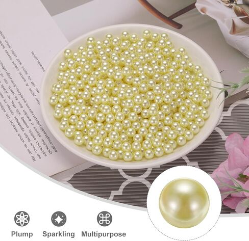 uxcell 1000Pcs Faux Pearl for Vase Filler, 8mm No Hole ABS Round Pearls for Crafting, Jewelry Making, Vase Filler, Cosmetic Boxes, DIY Parts, Table Scatter, Home Decoration, Red in Saudi Arabia