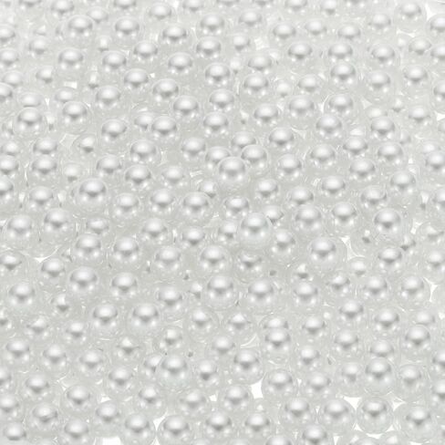 uxcell 1000Pcs Faux Pearl for Vase Filler, 8mm No Hole ABS Round Pearls for Crafting, Jewelry Making, Vase Filler, Cosmetic Boxes, DIY Parts, Table Scatter, Home Decoration, Red in Saudi Arabia