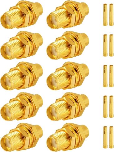 10 PCS SMA Connectors SMA Female Bulkhead Solder Connector for RG405 .086" Semi-Rigid RF Coax Cable in Saudi Arabia