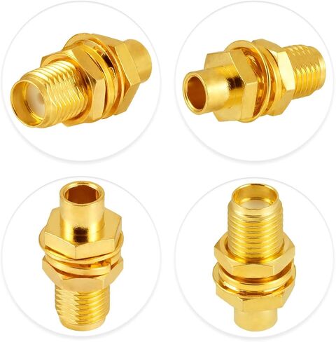 10 PCS SMA Connectors SMA Female Bulkhead Solder Connector for RG405 .086" Semi-Rigid RF Coax Cable in Saudi Arabia