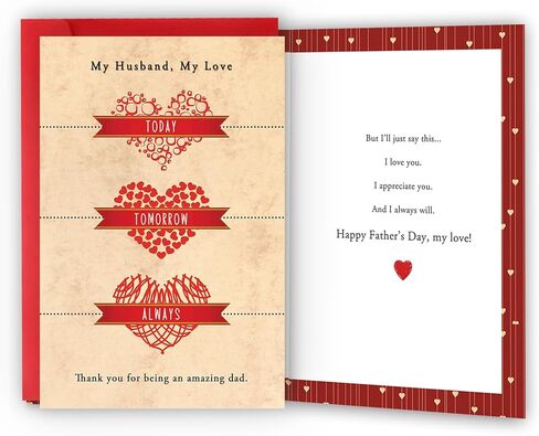 Funny Fathers Day Card for Husband,Romantic Father's Day Gift from Wife,Sweet Anniversary Card to Husband,Gift Idea for Men in Saudi Arabia