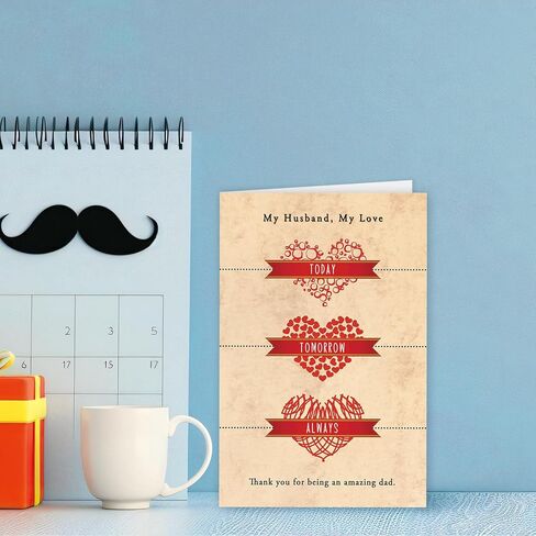 Funny Fathers Day Card for Husband,Romantic Father's Day Gift from Wife,Sweet Anniversary Card to Husband,Gift Idea for Men in Saudi Arabia
