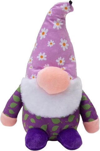 Baby Sunny Small Gnome Plush Toy with Repair Patch – Gentle and Durable Squeaky Dog Toy for Small Breeds – Ideal for Biting and Play – Made from Recycled Materials in Saudi Arabia