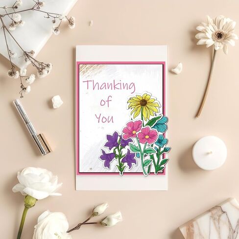 Origach Calla Lily Stency Stamp and Die Set for Cards ، وقالب الاستنسل الزهرة سيليكون ختم واضحة ومجموعات الموت المعدنية لألبوم صور القصاصات DIY. in Saudi Arabia