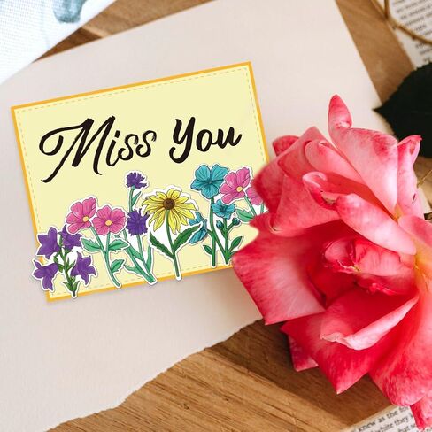 Origach Calla Lily Stency Stamp and Die Set for Cards ، وقالب الاستنسل الزهرة سيليكون ختم واضحة ومجموعات الموت المعدنية لألبوم صور القصاصات DIY. in Saudi Arabia