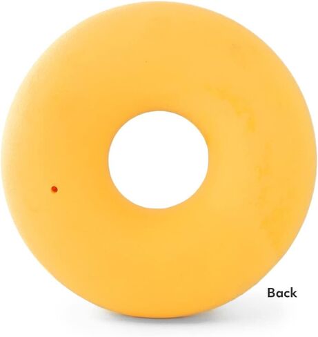 ZippyPaws ZippyTuff Dog Chew Toy - Durable Rubber Chew Ring Toy, Puppy Teething Toys, Tough & Squeaky Toys for Small, Medium, & Large Dogs, Flexible TPR Material - Strawberry Donut in Saudi Arabia