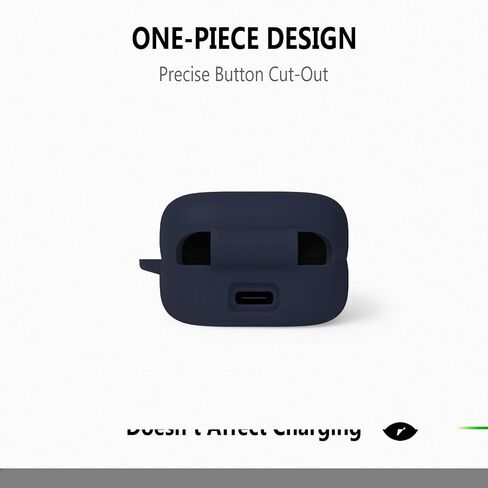 Geiomoo Silicone Case for Sony LinkBuds Open, Protective Cover with Carabiner (Luminous Green) in Saudi Arabia