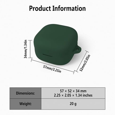 Geiomoo Silicone Case for Sony LinkBuds Open, Protective Cover with Carabiner (Luminous Green) in Saudi Arabia