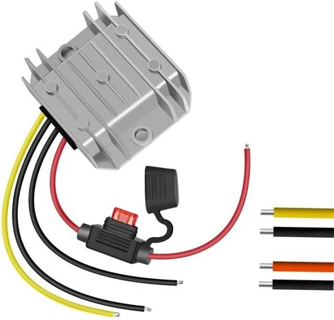 YRDZXG12V/24V to 5V10A 50W Buck Converter with Fuse Voltage Regulator Voltage Reducer Power Converter Waterproof Transformer Electric Power converters in Kuwait