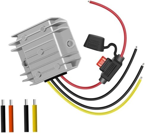 YRDZXG12V/24V to 5V10A 50W Buck Converter with Fuse Voltage Regulator Voltage Reducer Power Converter Waterproof Transformer Electric Power converters in Kuwait