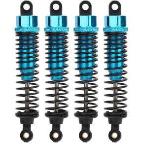 RC Car Shock Pamper ، 1/10 صدمة مثبط 90 مم/3.5 بوصة فتحة صدمة 4pcs ، مثبط RC Absorber RC مع الينابيع لـ 1/10 RC Crawler (Blue)