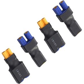 2Pairs No Wires XT30 to EC3 Plug Female Male Adapter Connector for RC FPV Drone Car Lipo NiMH Battery Charger ESC