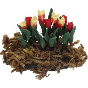 DILWE 1:12 Dollhouse Flower ، Miniature Tulip Flower