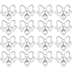 uxcell 10 pcs metal spring snap keychain clip ، butterfly debivel snap hooks claw claw claasp with jump jump for open for diy crafts bag decoration ، silver