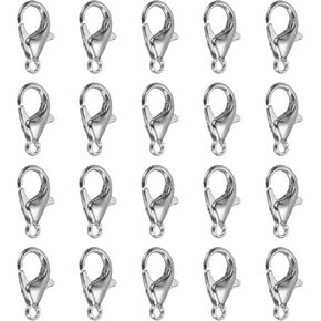 Patikil 21x11mm Claspster Clasp ، 100pcs Metal Alloy Claws Clasp Clasp لصياغة مجوهرات DIY صنع سلاسل مفتاح خطاف سوار قلادة ، الذهب الفاتح