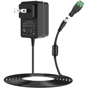 TKDY 24V Power Supply for LED Strip Lights, 24Vdc 1.5A 1A AC Adapter Charger Cord for 24 Volt 1000mA 800mA 500mA Devices with 5.5 * 2.1mm and LED DC Connector.