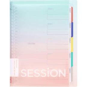 Maruman Loor Leaf Color Binder Session B5 26 Rings and Leaf Leaf Paper B5 6MM حكمت 50 ورقة (L1201) ... (التدرج）