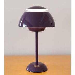 Flowerpot Cordless Table Lamp, 5000mAh Battery Mushroom Lamps,Portable Patio Table Lamp,Small Rechargeable Lamp for Nightstand,Dimmable Touch Bedroom Lamp for Indoor Outdoor (Purple)