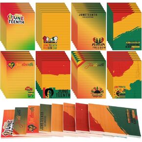 48 Pack Juneteenth Sticky Notes Bulk June 19th Inspirational Gifts for African American Heritage Festival June Nineteenth Freedom Day Party Supplies Work Study School Office