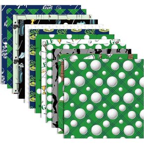 24 Sheet Golf Scrapbook Paper 12" x 12" Golf Pattern Paper Golf Themed Scrapbook Paper Green Background Golf Double Sided Decorative Craft Paper for Card Making Journal Background Photo Album Decor