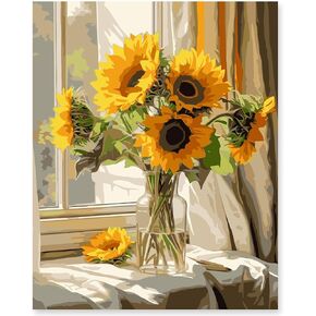 EFOTIML Paint by Numbers Kit for Adults Beginners & Kids Ages 8-12,1 Pack 16x20 inches Canva for Painting Kits for Adults in Colorful Box(Without Frame)- Vases and Flowers