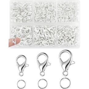 900PCS FIVEIZERO Lobster Claw Clasps and Jump Rings Set & 325PCS FIVEIZERO Keychain Making Kit
