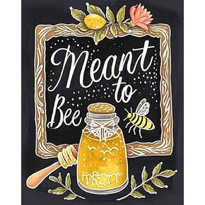 Maiyiyi Honey Diamond Painting بأرقام ، 5D ، Round Round Round Bee Diamond Art Dots ، Crystal Rhinestone Diamonds Painting for Beginners Come Wall Art Decor (30 × 40 سم)