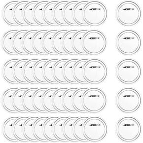 50 PCS 3 بوصة زر دبوس ، شارة أزرار مخصصة الفراغ أكريليك ، شارة مستديرة واضحة ، دبابيس زر مخصصة للحرف اليدوية ، الديكور